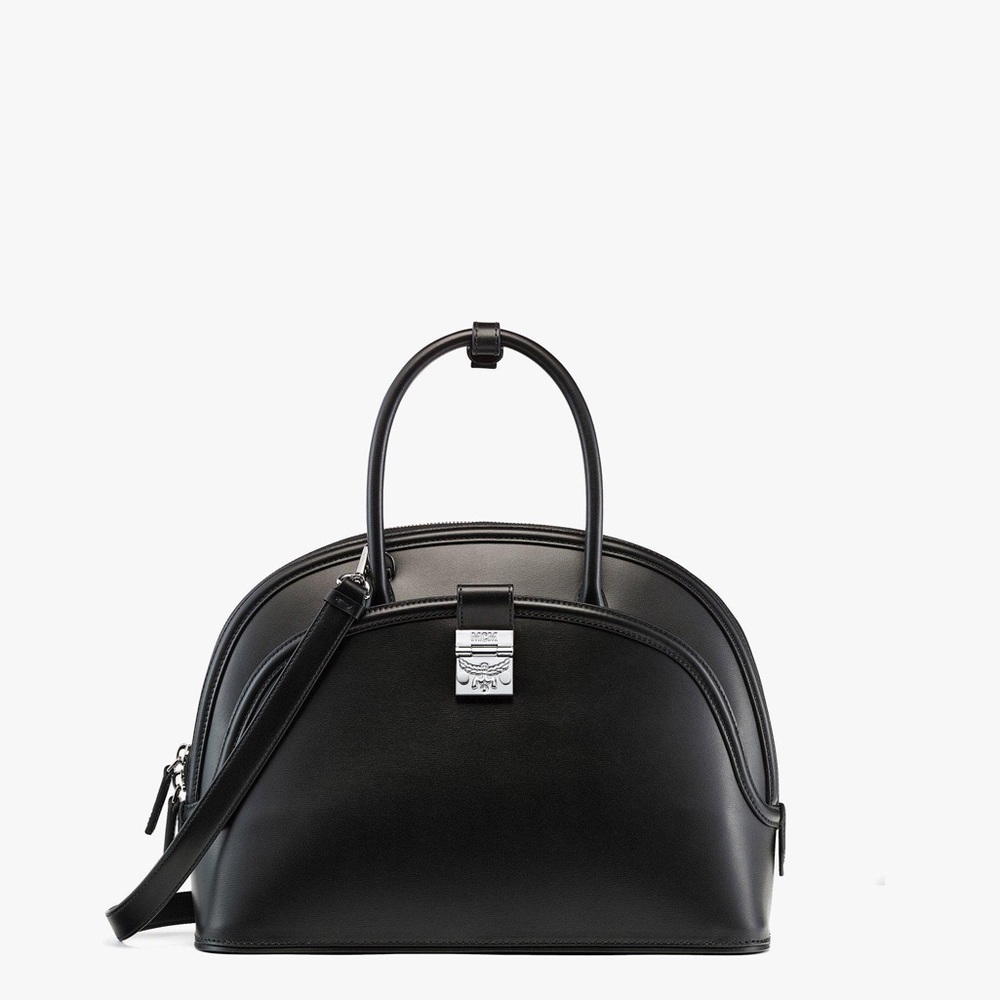 MCM Tracy Tote in Spanish Leather in Black